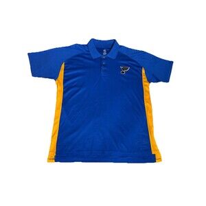 NHL St. Louis Blues Polo Men’s L Blue Yellow Hockey